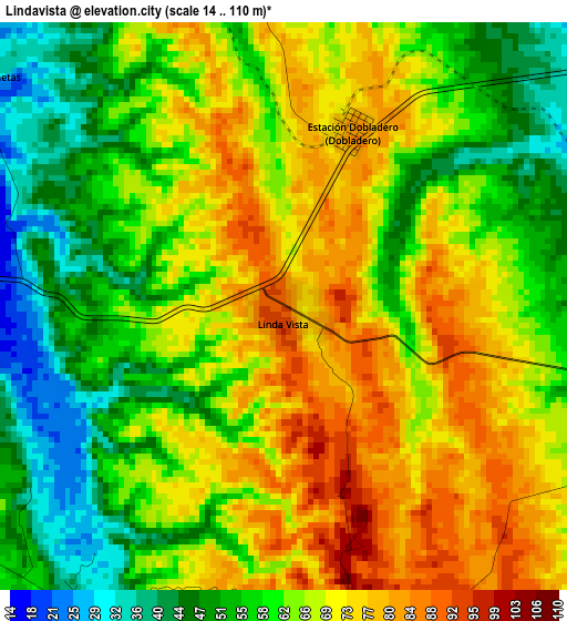 Lindavista elevation map