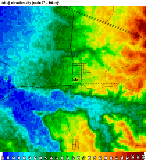 Isla elevation map