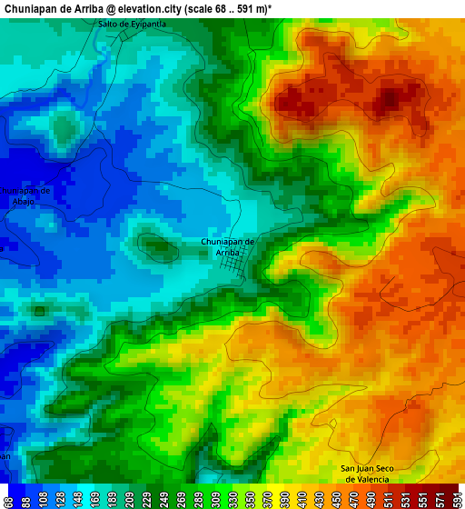 Chuniapan de Arriba elevation map