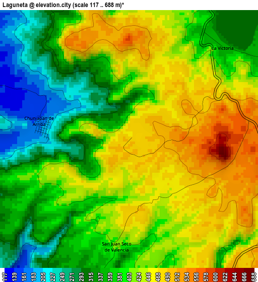 Laguneta elevation map