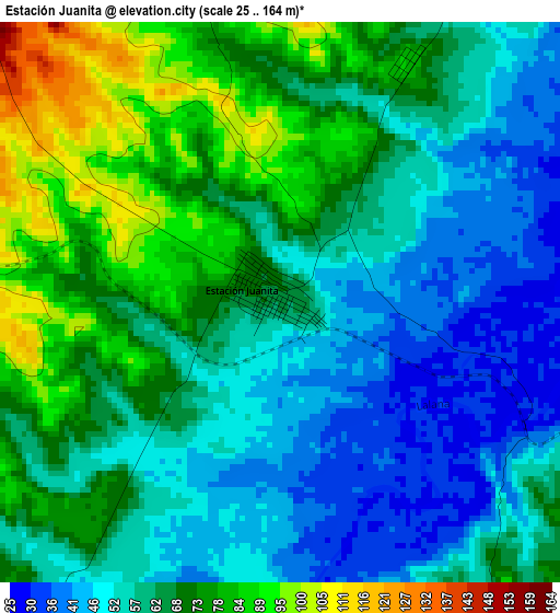 Estación Juanita elevation map