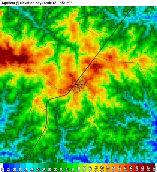 Aguilera elevation map