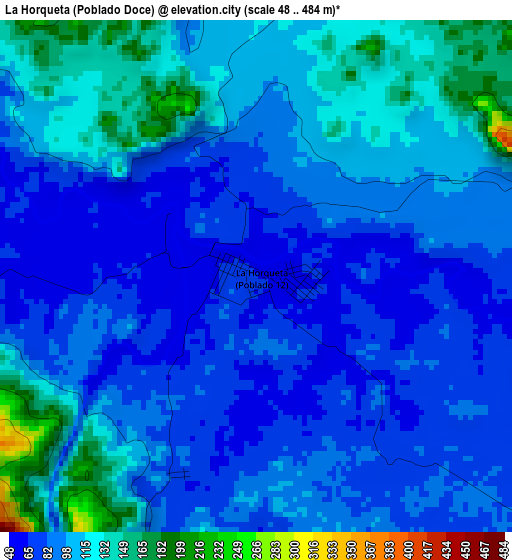 La Horqueta (Poblado Doce) elevation map