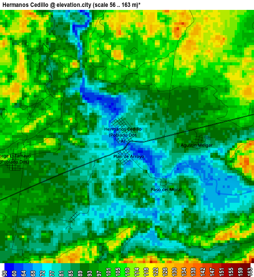 Hermanos Cedillo elevation map