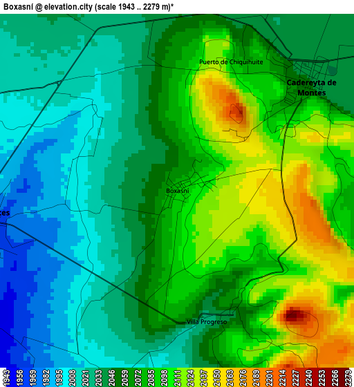 Boxasní elevation map