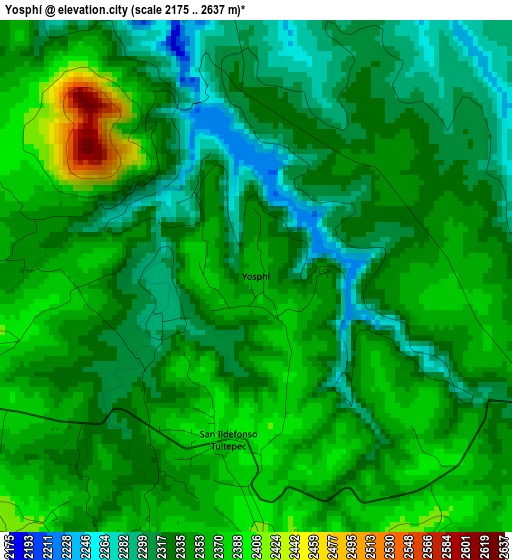 Yosphí elevation map