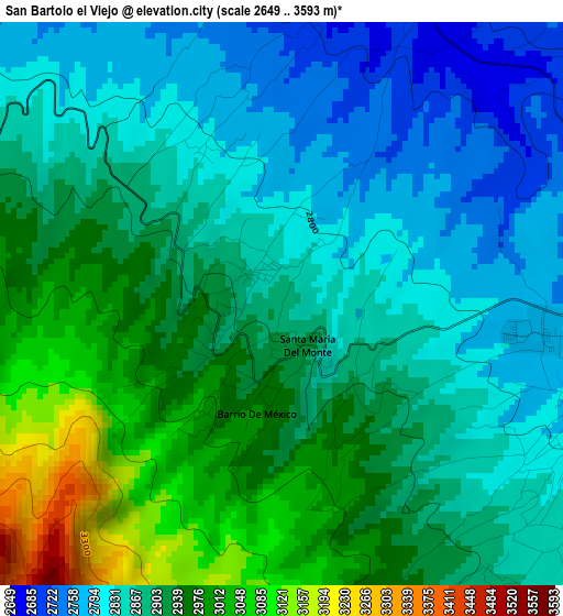 San Bartolo el Viejo elevation map