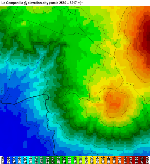 La Campanilla elevation map