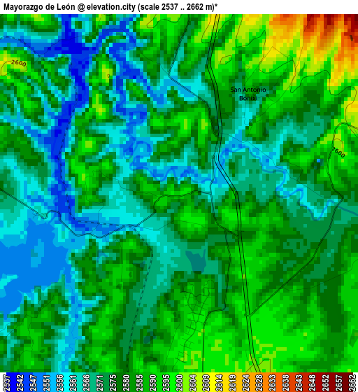 Mayorazgo de León elevation map