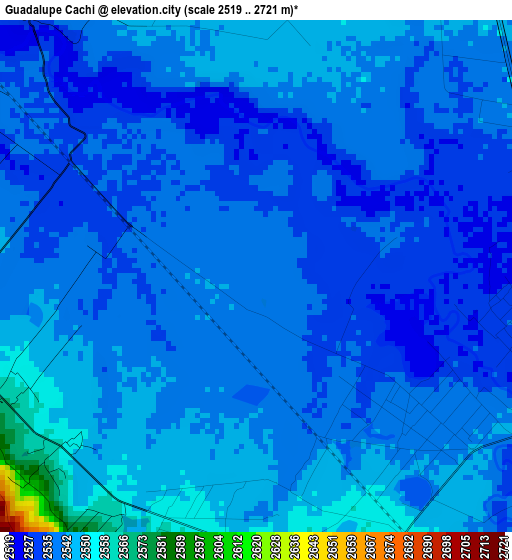 Guadalupe Cachi elevation map