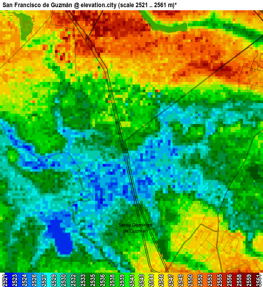 San Francisco de Guzmán elevation map