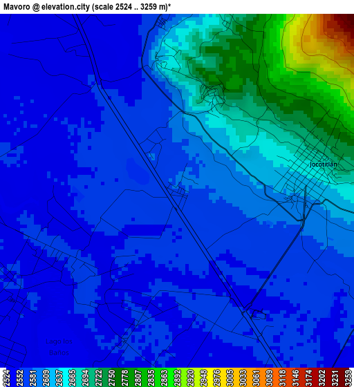 Mavoro elevation map