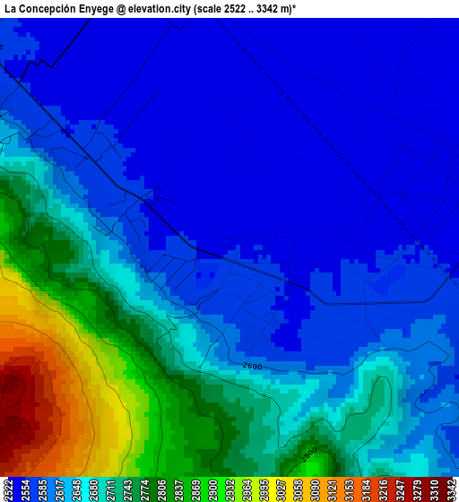 La Concepción Enyege elevation map