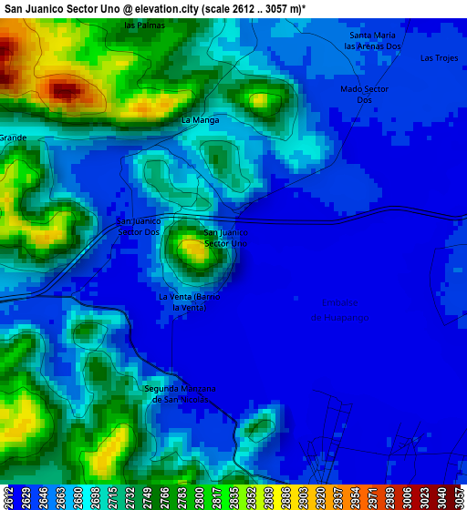 San Juanico Sector Uno elevation map