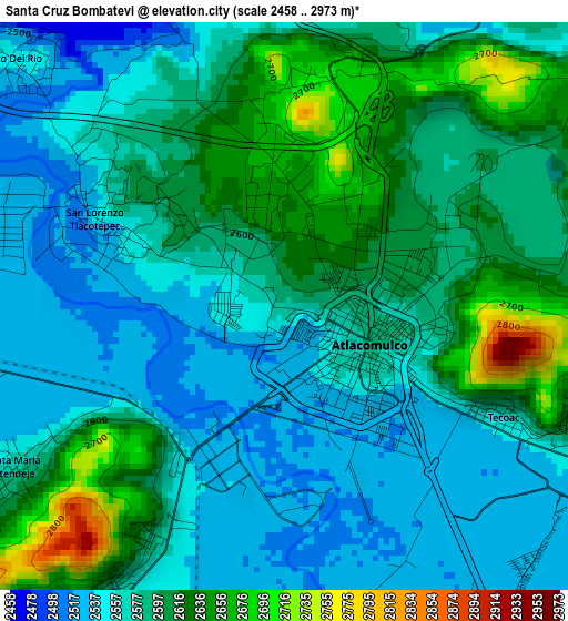 Santa Cruz Bombatevi elevation map