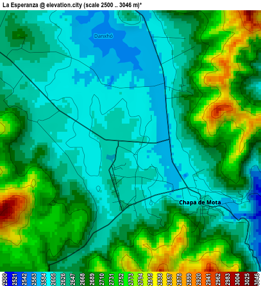 La Esperanza elevation map