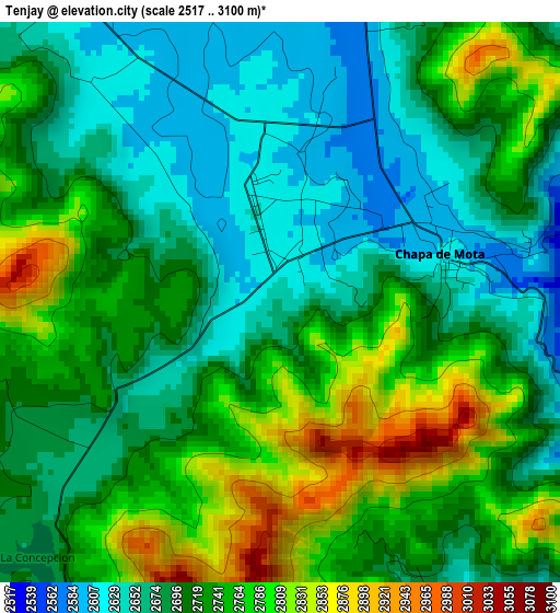 Tenjay elevation map