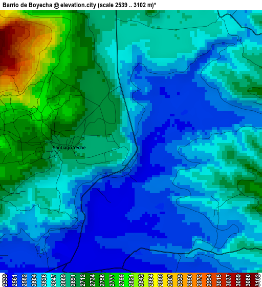 Barrio de Boyecha elevation map