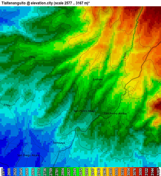 Tlaltenanguito elevation map