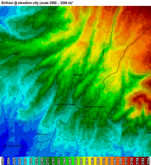 Enthavi elevation map