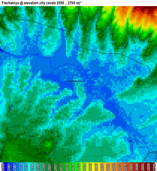 Tlachaloya elevation map