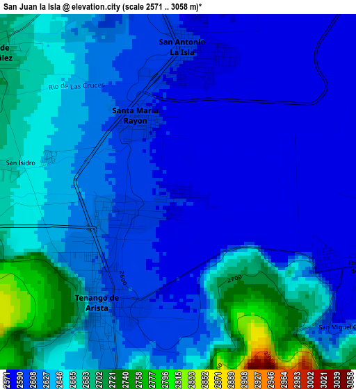San Juan la Isla elevation map