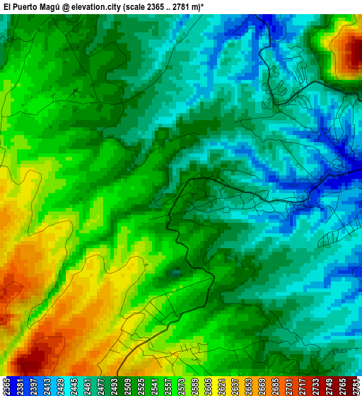 El Puerto Magú elevation map