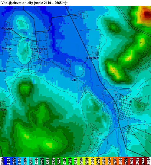 Vito elevation map