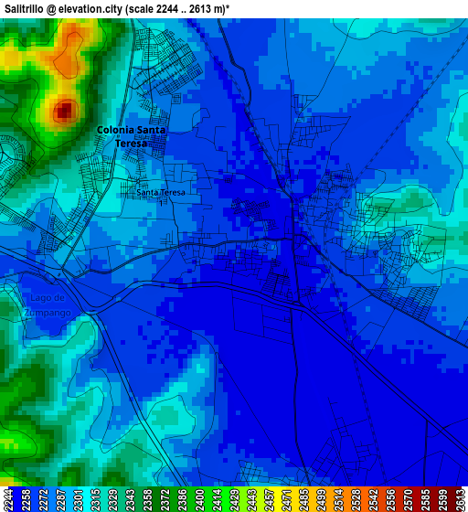 Salitrillo elevation map