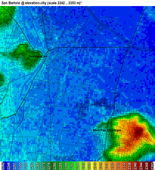 San Bartolo elevation map