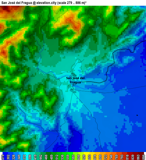 San José del Fragua elevation map