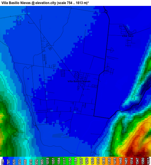 Villa Basilio Nievas elevation map