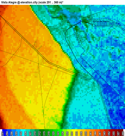 Vista Alegre elevation map