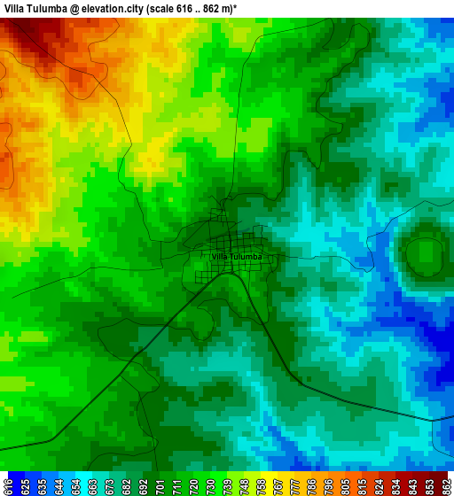 Villa Tulumba elevation map
