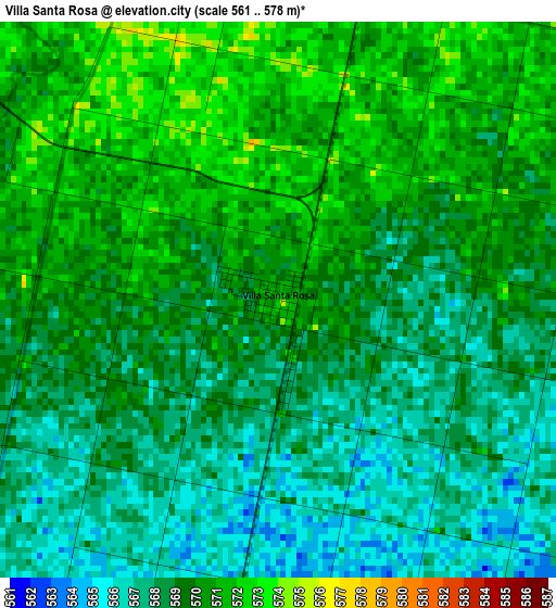 Villa Santa Rosa elevation map