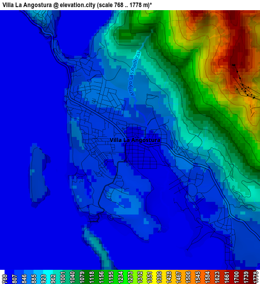 Villa La Angostura elevation map