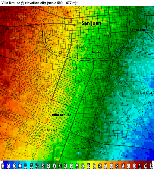 Villa Krause elevation map