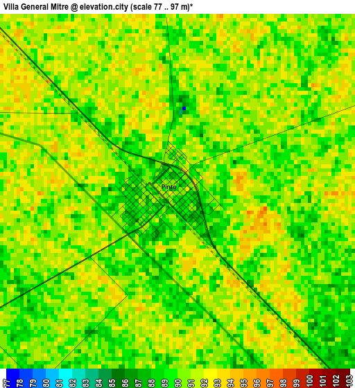 Villa General Mitre elevation map