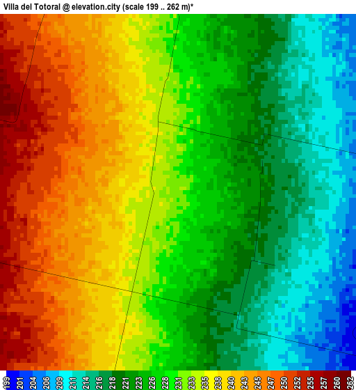 Villa del Totoral elevation map