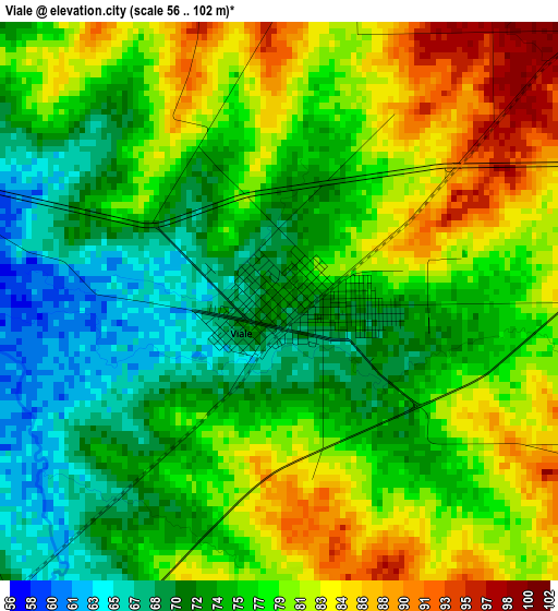 Viale elevation map