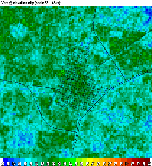 Vera elevation map