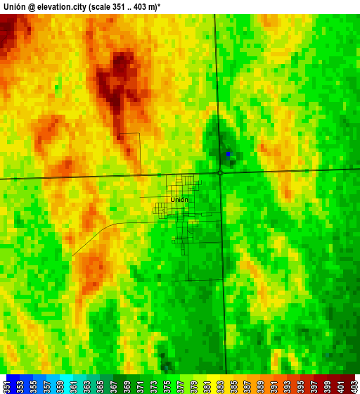 Unión elevation map