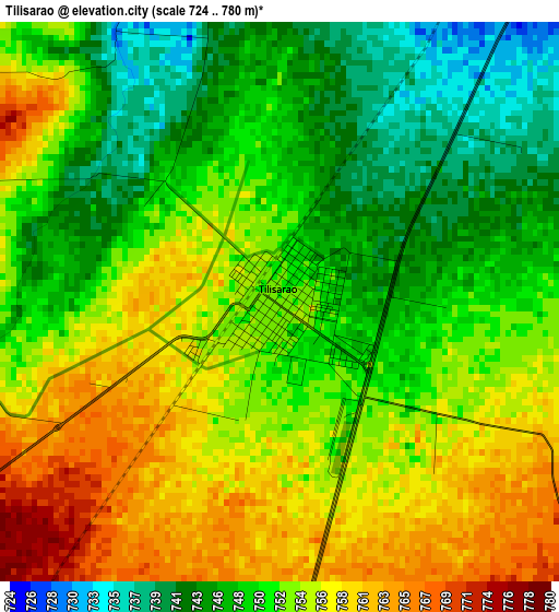 Tilisarao elevation map