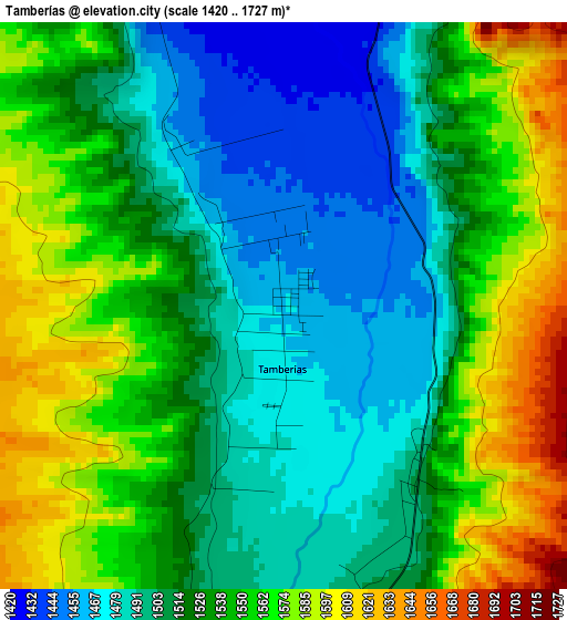 Tamberías elevation map