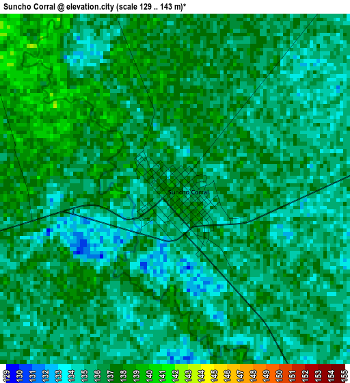 Suncho Corral elevation map