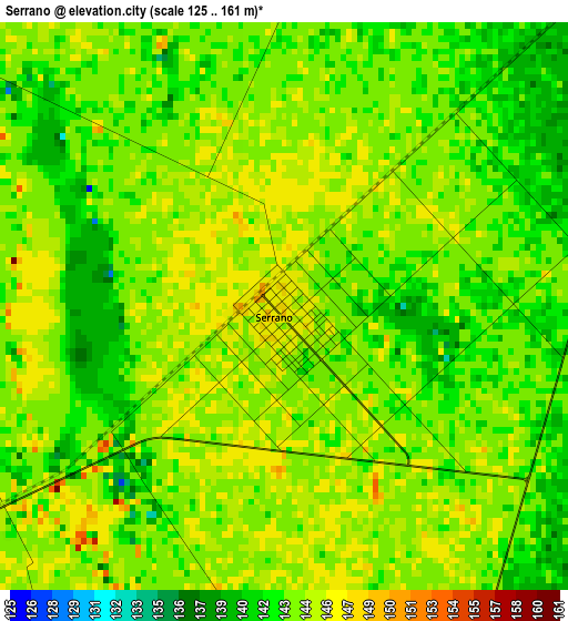 Serrano elevation map