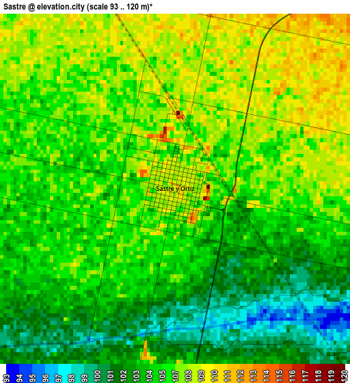 Sastre elevation map