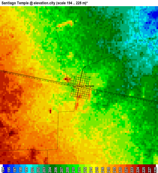Santiago Temple elevation map