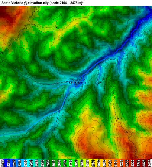 Santa Victoria elevation map