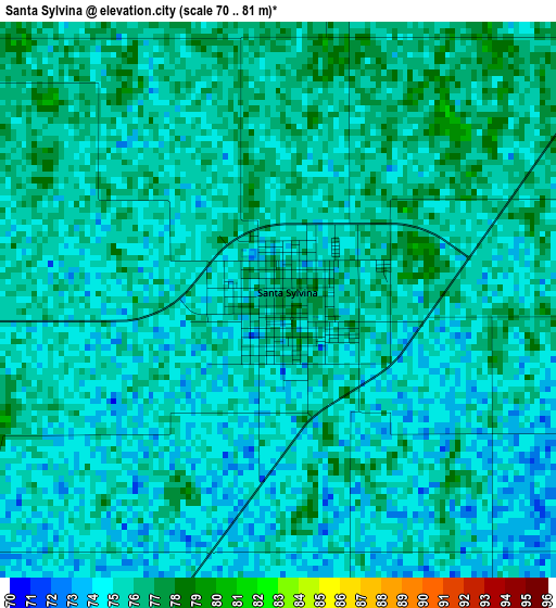 Santa Sylvina elevation map